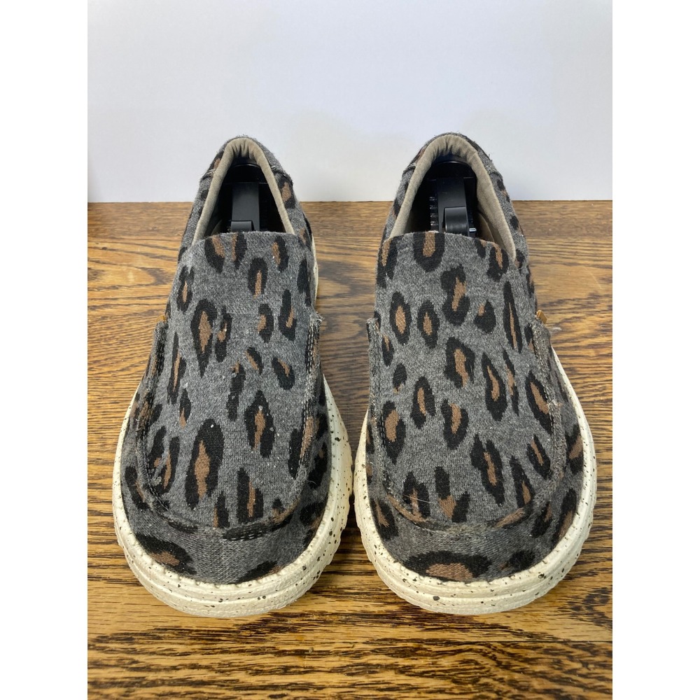 Hey Dude Misty Charcoal Cheetah Slip On Loafer Shoes Womens Size 9 140014009 - Picture 3 of 7